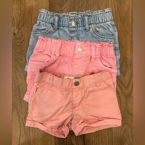 Set of Three Toddler Girl Shorts